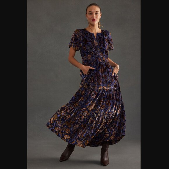 Anthropologie Dresses & Skirts - Anthropologie - The Somerset Burn-out Velvet Maxi Dress